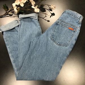 Vintage JEANJER High Waist Tapered Leg Button Fly Jeans USA 80's 90's Jordache